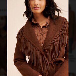 🐎🐎🐎 ALICE BLUE Faux-Suede Fringe Jacket 🐎🐎🐎